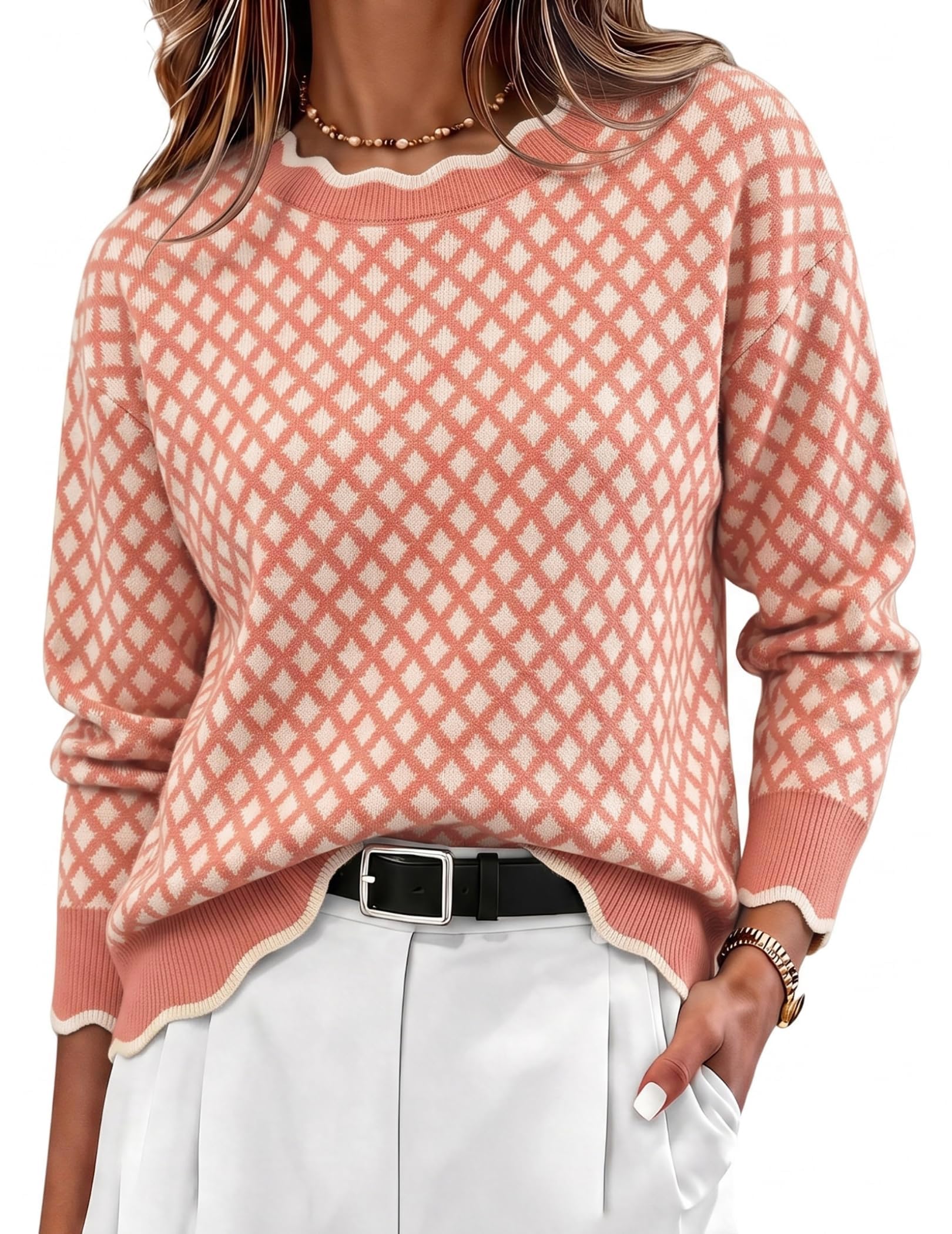 Zeagoo Sweaters for Women 2026 Fall Outfits Long Sleeve Winter Clothes | Cute Crew Neck Sweater, Womens Fall Fashion, Trendy