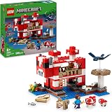 LEGO Minecraft The Mooshroom House 21270 Steve Figure Mobs Crafting Table Farm view 1
