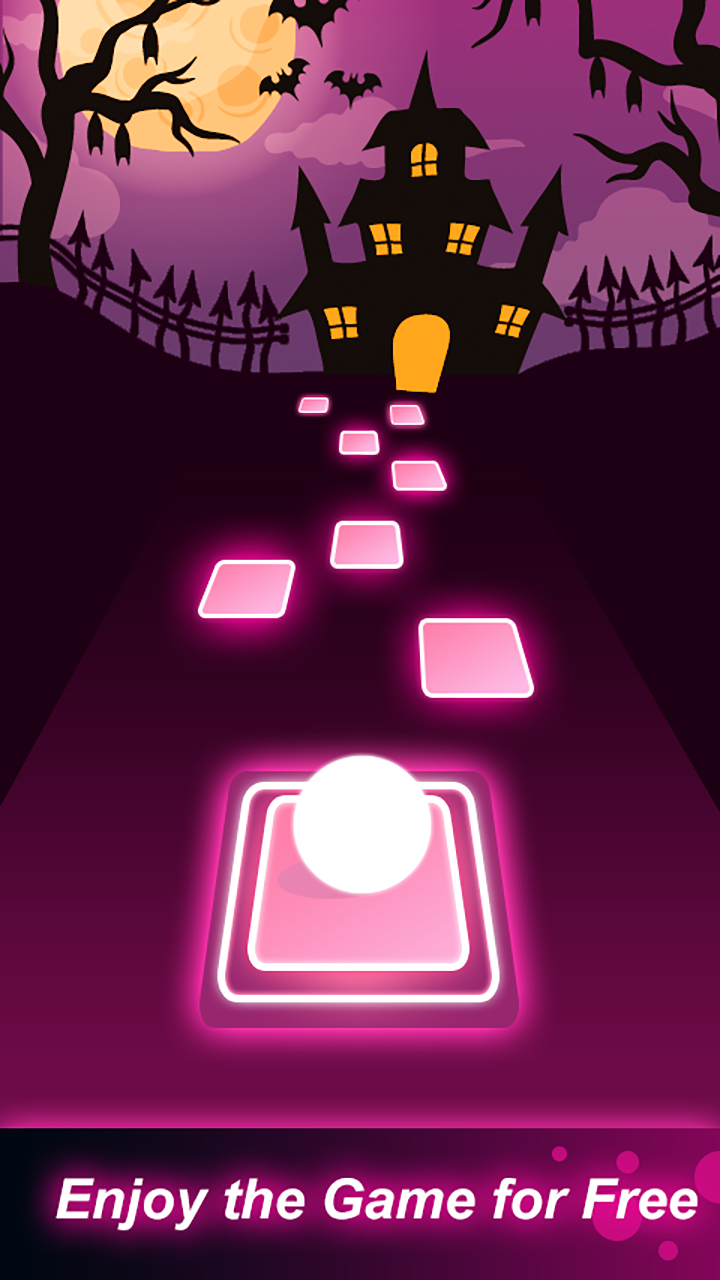 Best Music Magic Tiles Neon Ball Hop Game! EDM Rush Dancing Ball