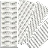 3090 Pcs 4 Sheets Pearl Rhinestone Stickers 3/4/5/6