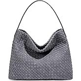 Rejolly Suede Tote Bag for Women Woven Hobo Handbag Slouchy Shoulder Purse Crossbody Designer Bag