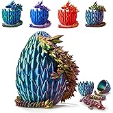3D Printed Dragon Egg, 15Inch Crystal Dragon with Egg,Surprise Egg,Articulated Fidget Toys for Executive Home Office Decor,Toys for Kids Gifts