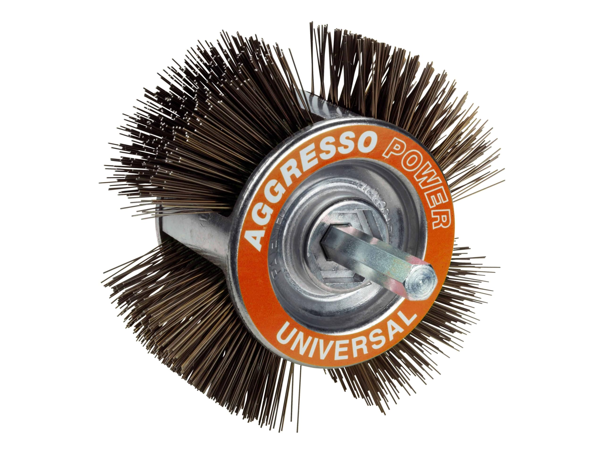 KWB AGRESSO Universal Wire Brush for Drill Machine - 110 MM Diameter, 1 Piece, Round Brush Ideal for Cleaning and Sanding, Made in Germany