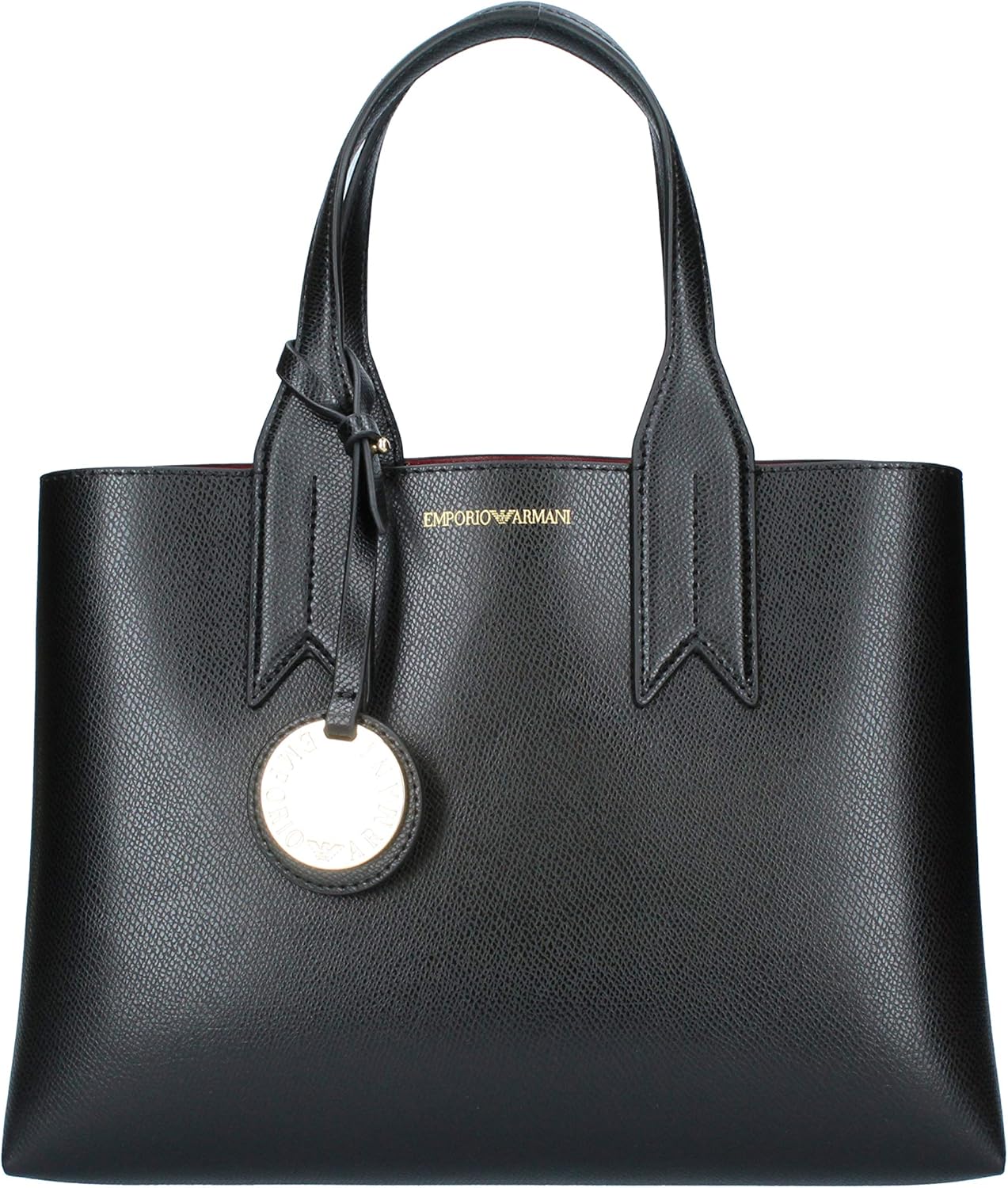 Emporio Armani Womens Twin Handle Handbag Black One Size Amazon.co.uk