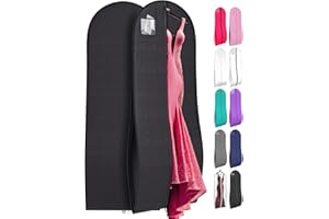 YOUR BAGS GARMENTUM 72" Tapered Long Dress Bags for Gowns - Wedding Dress Garment Bag for Dresses - Long Garment Bags for Hanging Clothes & Closet Storage, Dress Bag for Airplane