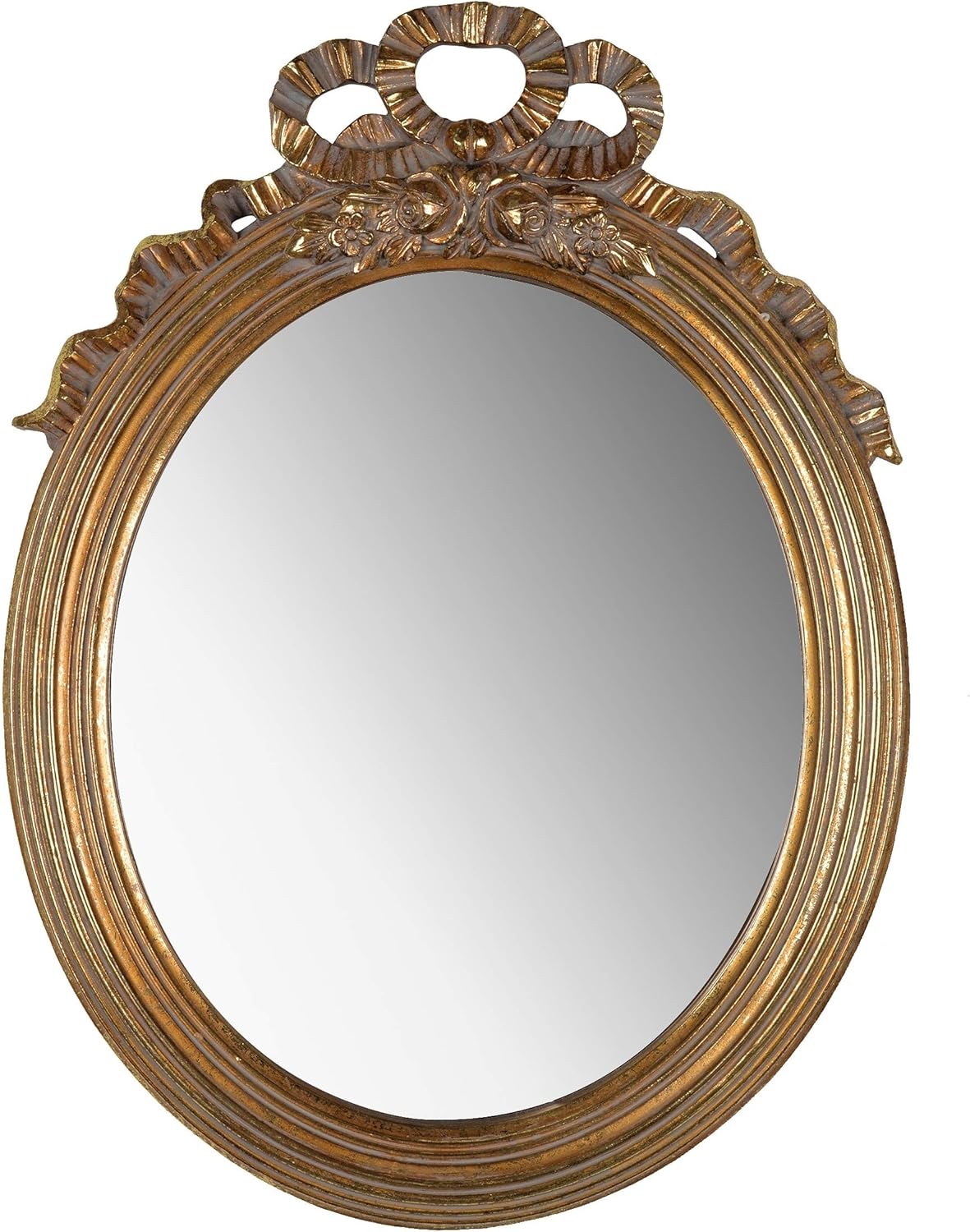 19inch Gold Leaf Small Round Mirror Home & Kitchen