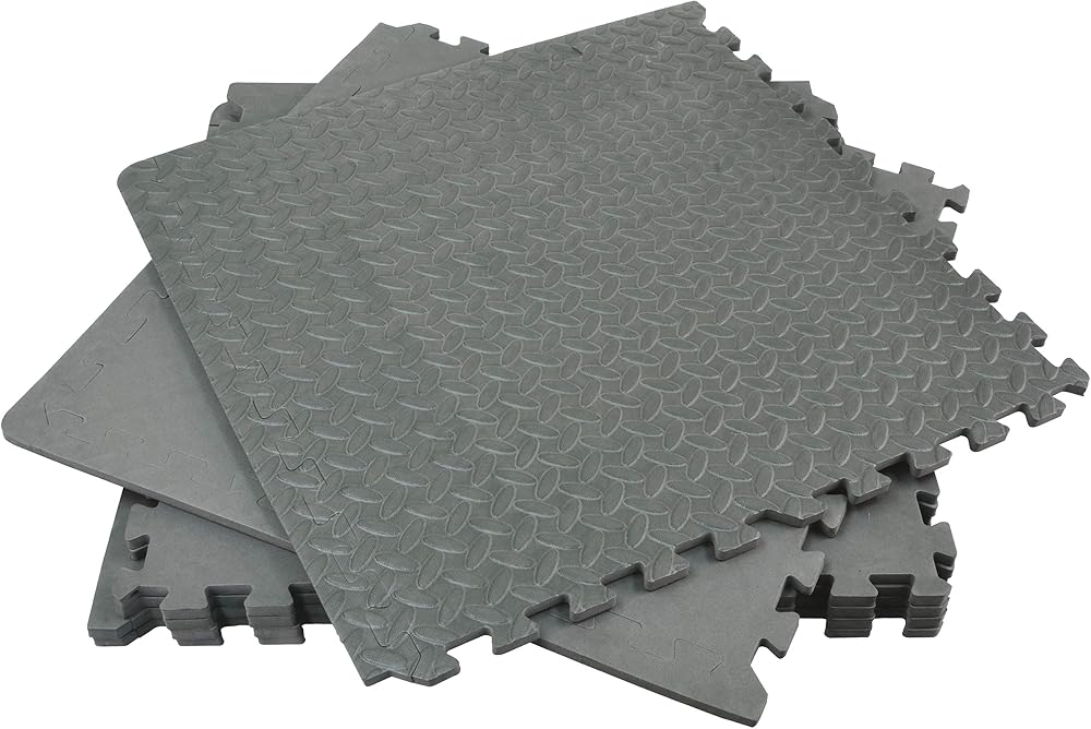 Rolson Floor Mat Set 1230mm x 1825mm 6 Pieces Black Edging Strips