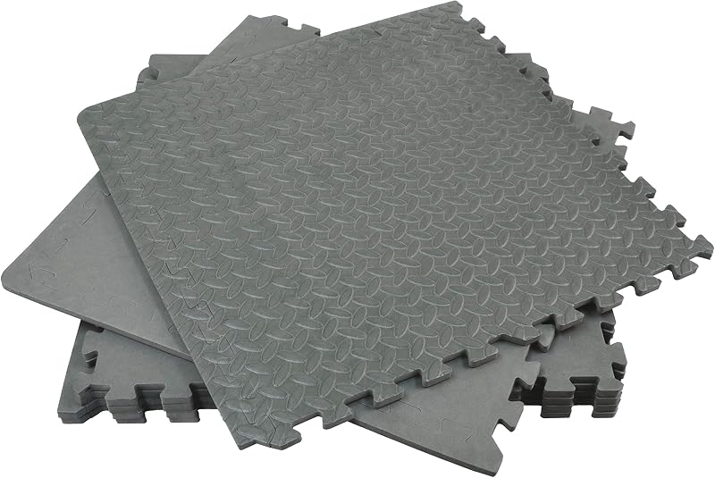 Rolson Floor Mat Set 1230mm x 1825mm 6 Pieces Black Edging Strips