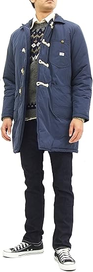 Amazon Co Jp リー Lee ダッフルコート Ls1227 42 リー メンズ 中綿入り フードなし コート ブルー 服 ファッション小物