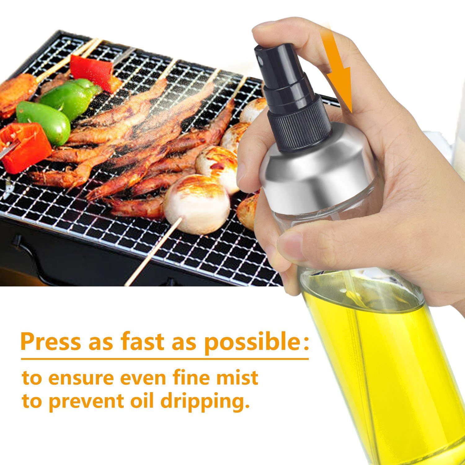 Olive Oil Sprayer Vakoo Oil Mister Portable Vinegar Spritzer Refillable