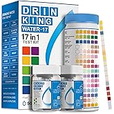 AAwipes Drinking Water Test Strips 17 in 1 50 Strips + 2 Bacteria Tester Kits, Complete Water Testing Kits for Home, Well, Tap Water, City Water, Flood Water Testing Strips (K03-50)