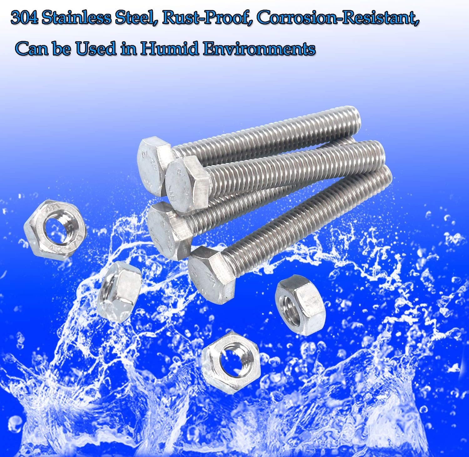 M5 304 Outer Corner Hexagonal Stainless Steel Hex Bolt Set Machinery