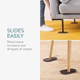 Navaris 16pc Furniture Sliders for Carpet 15.2cm Oval Gliders Heavy Move view 3