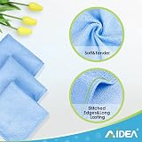 AIDEA Microfibre Cloth 10 Pack 30x30cm Lint Free Reusable Cleaning Towels Blue view 4