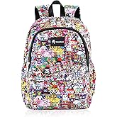 Tokidoki Unicorno Backpack Laptop Backpack for Women, Cartoon Black Backpack Large Carry on Backpack College Bookbag Casual Daypack for Travel Outdoor Sports Hiking(Kawaii Metropolis)