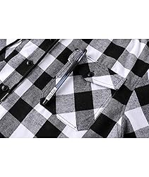 ZITY Men's Flannel Hoodie Shirts Casual Button Down