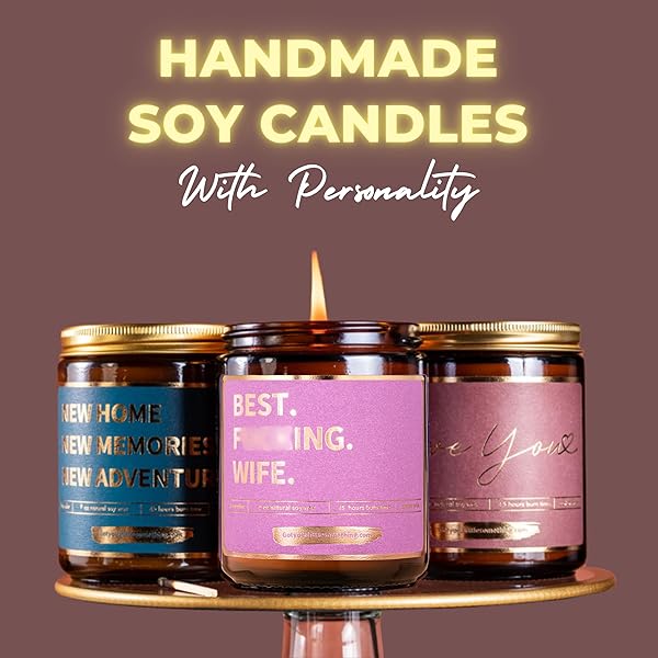 BEST WIFE EVER FUNNY SCENTED CANDLE – ROMANTIC GIFTS FOR WIFE FROM HUSBAND FOR BIRTHDAY COUPLES ANNIVERSARY WEDDING ENGAGEMENT CHRISTMAS VALENTINES DAY – WIFE BIRTHDAY CANDLE