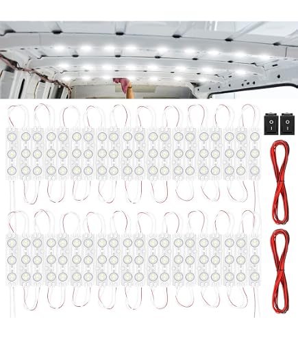 Lot De 6 Spots LED Encastrables 12V 3W Blanc Chaud - Pour Camping-car, Fourgon, Bateau, éclairage Intérieur RV