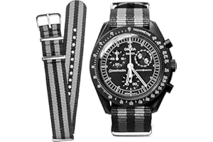 OCDIN Watch Band for Omega X Swatch Moonswatch Watch Strap Speedmaster 20MM Quick Release Rubber Watch Strap Replacement