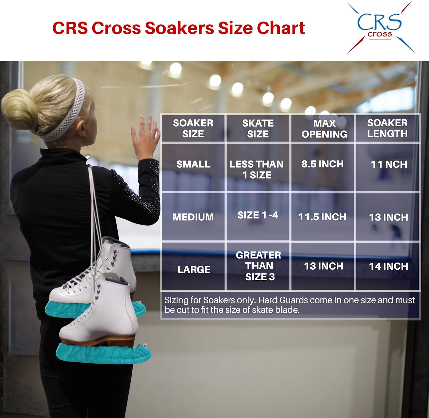 CRS Cross Skate Guards, Soakers & Towel Gift Set - Ice Skating Guards and Soft Skate Blade Covers for Figure Skating or Hockey : Sports & Outdoors