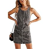 Free People Wilderado Denim Mini Dress On Mute LG (Women's 12)