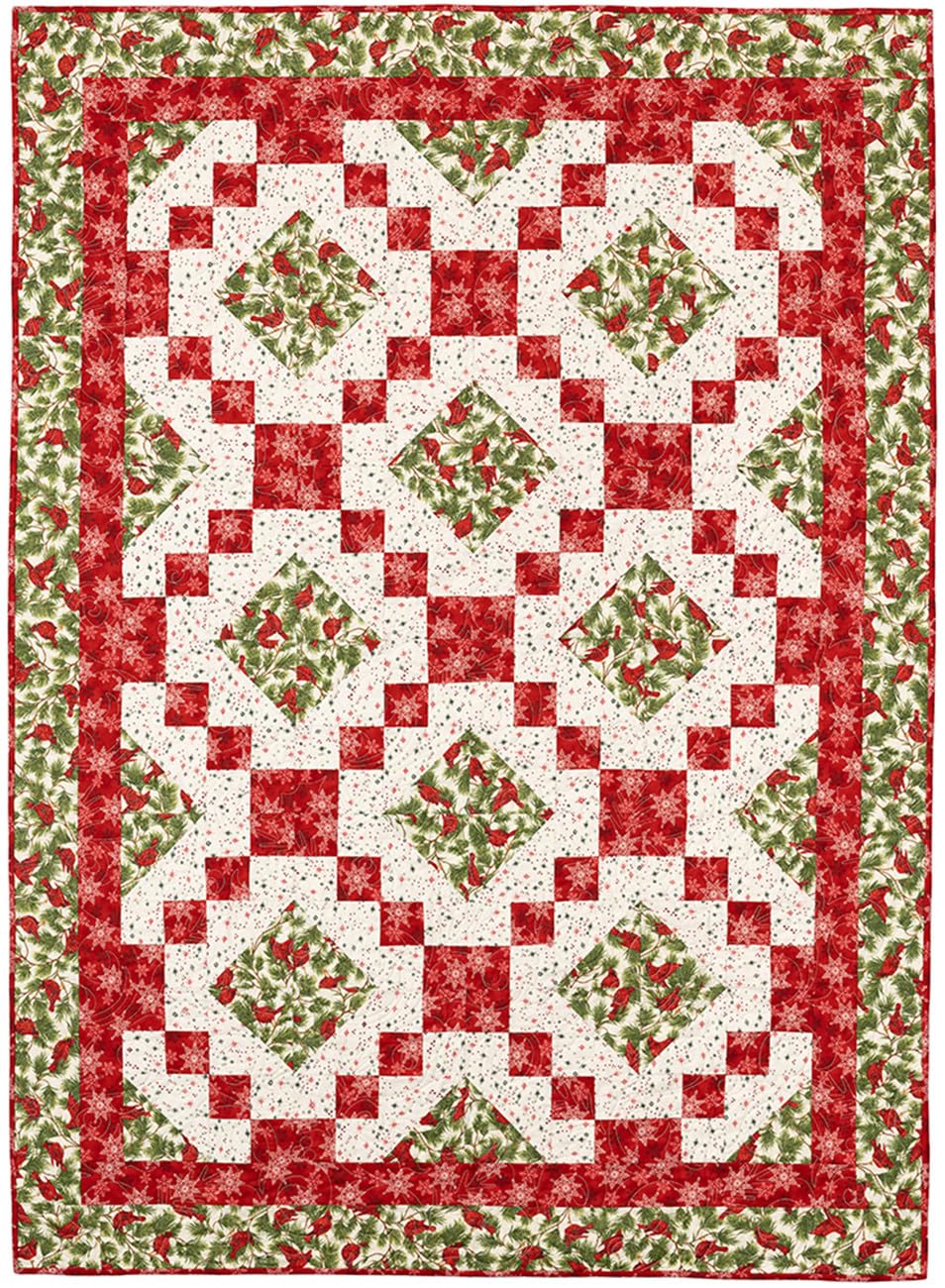Fabric Cafe Quick Christmas 3-Yard Quilts Pattern - 8 Festive Designs for Lap, Twin, and Queen/King Sizes