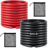 Teyva Daily 2 Pack 40/60 LB Wrestling Resistance Bands Solid TPE | 16FT Combat Resistance Bands with Carry Bags for Wrestling, Jiu Jitsu, Judo, Grappling, Mma, Boxing, Muay Thai, Solo Training