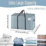 VENO 6 Pack Moving Bags Light Blue Matte Extra Large Heavy Duty Totes with Lids view 4