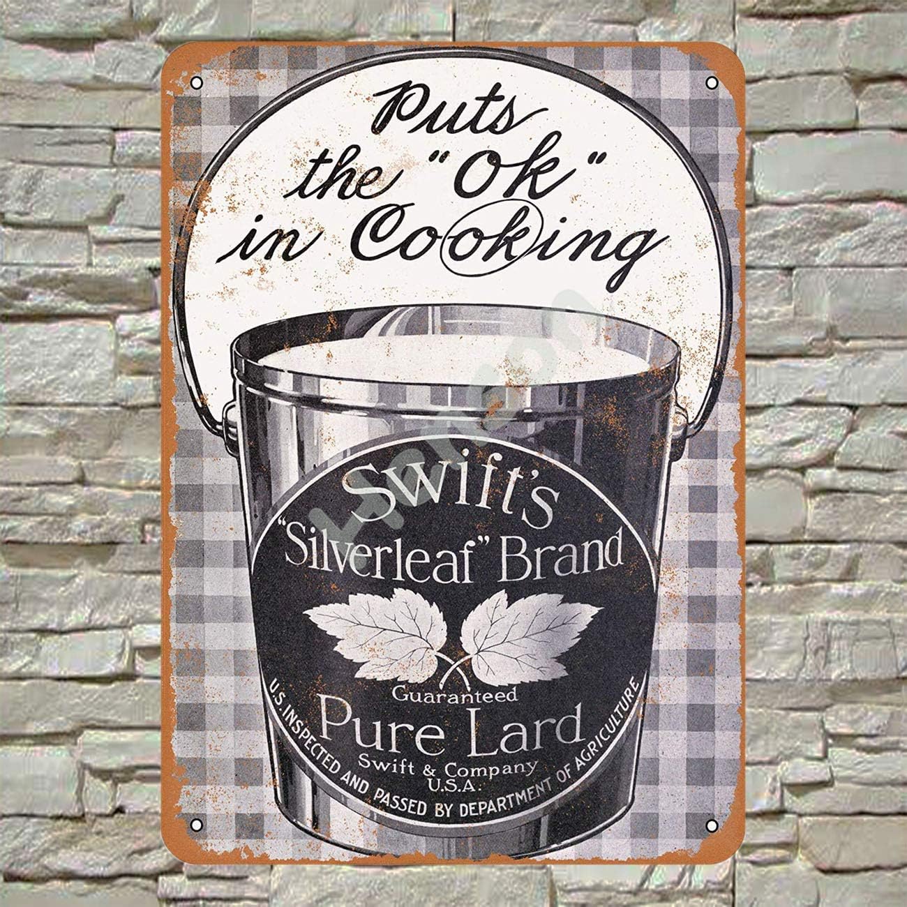 Retro Vintage Bar Metal Tin Signs 12x16,1916 Swift's