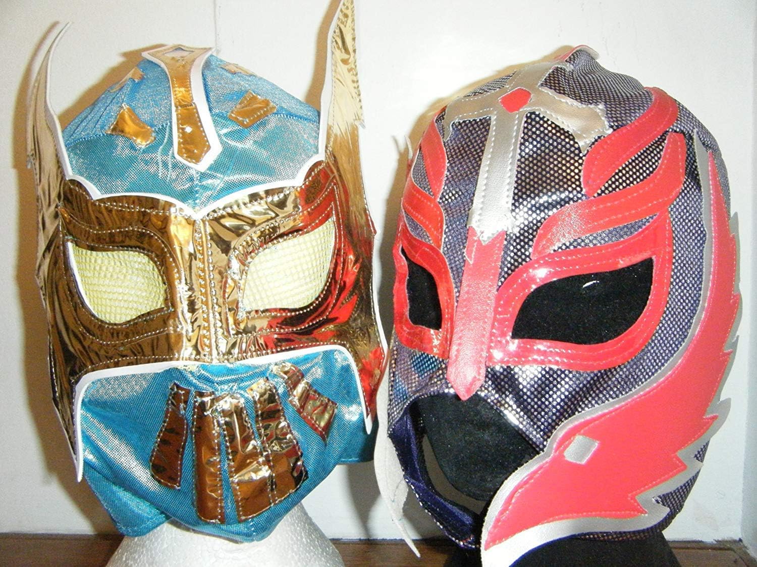 SIN CARA BLUE MASK AND REY MYSTERIO CHILDRENS MASK