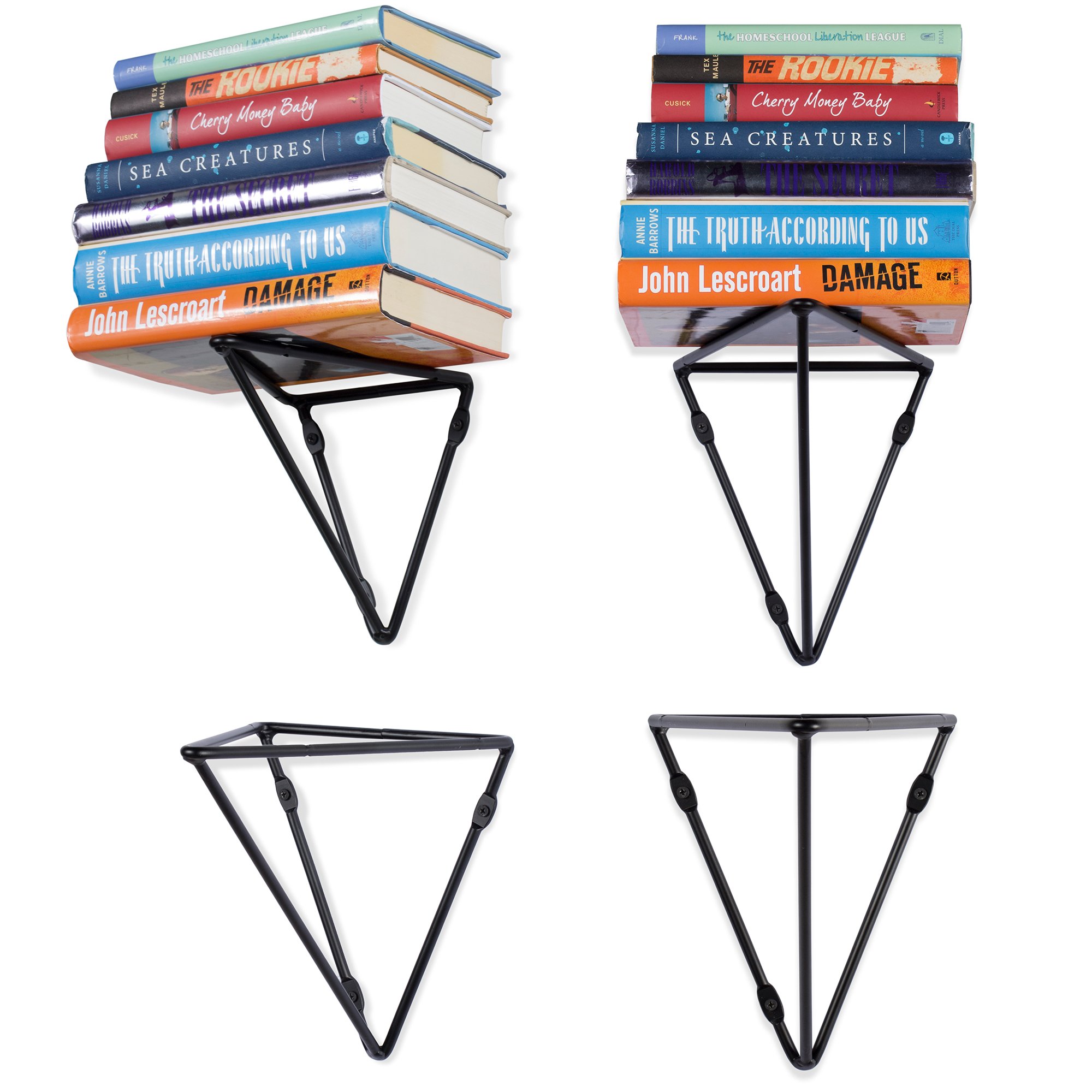 Wallniture Prismo Set of 4 Geometric Wall Mount Heavy Duty Large Prism