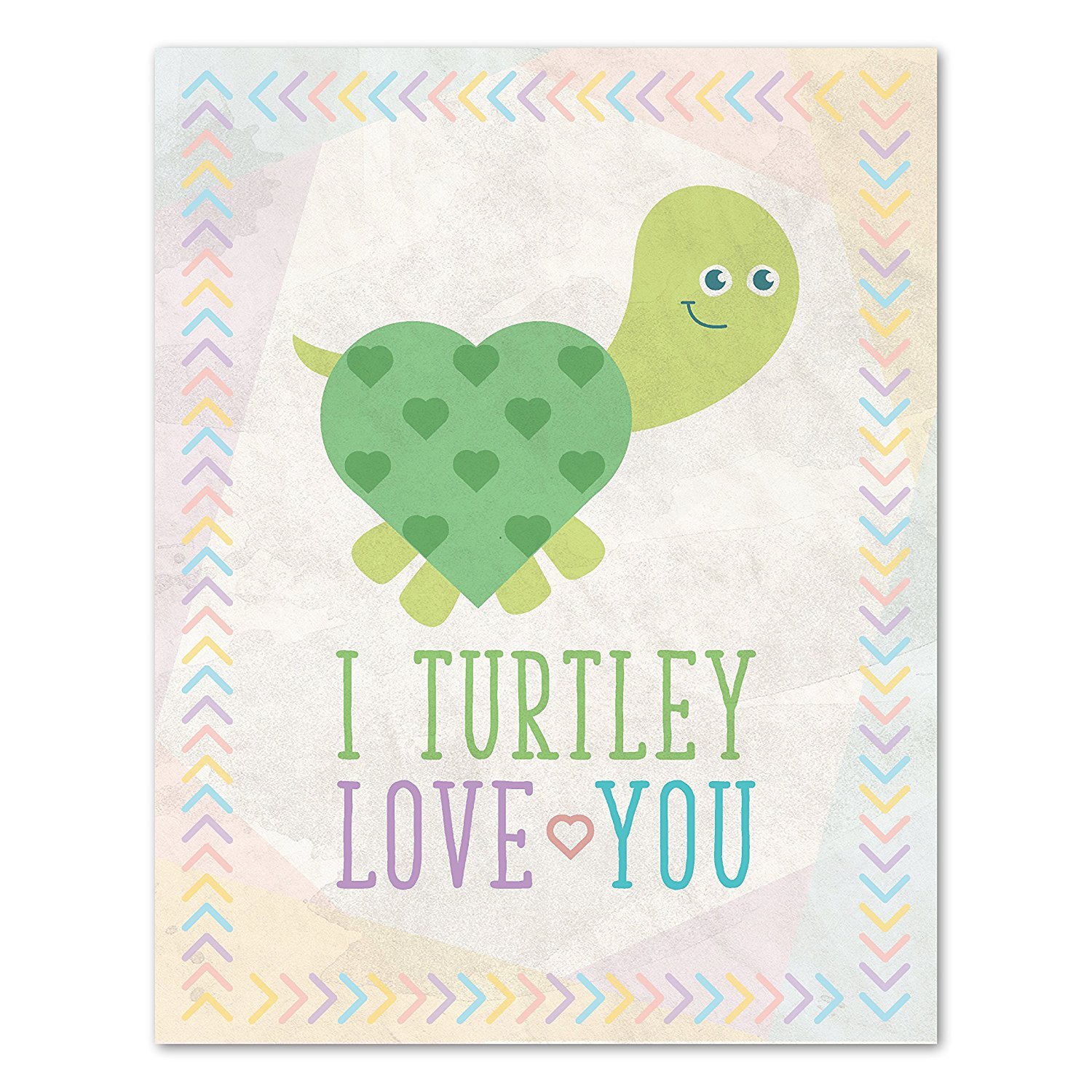 I Turtley Love You, Turtle Decor, Love Quote Print, 08x10 Inch Print Art Wall, Nursery Decor, Turtle Nursery Decor, I Love You Quote Decor