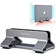 Psitek Aluminum Vertical Laptop Stand Dock Holder, Adjustable Slot Width 12-42mm, Space-Saving Upright Storage for MacBook and Laptops