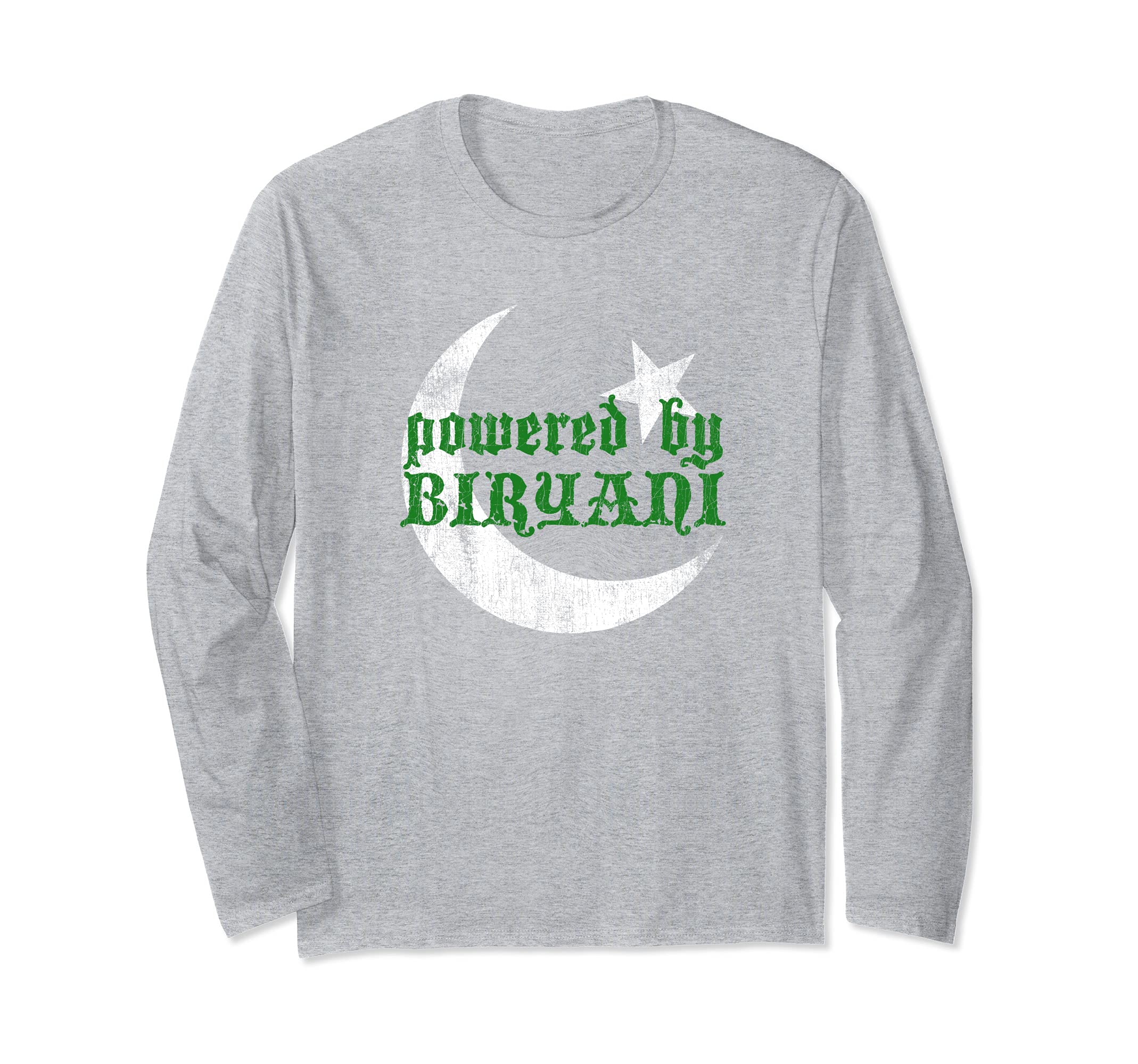 Pakistani Flag Gift - Pakistan Cricket - Powered by Biryani Long Sleeve T-Shirt