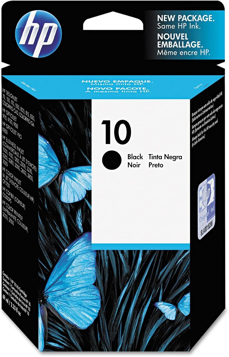 HP 10 Black Original Ink Cartridge 69ml C4844A for Business Inkjet & DesignJet