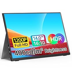 WGK Portable Monitor 14 Inch FHD1200P Ultra-Slim