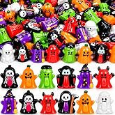Zenoble 80 Pcs Halloween Mini Resin Ghosts Figures 8 Style Miniatures Ghost | Small Little Ghosts Resin Figurines Halloween Trinkets for Party Favors Micro Landscape Fairy Garden Decor