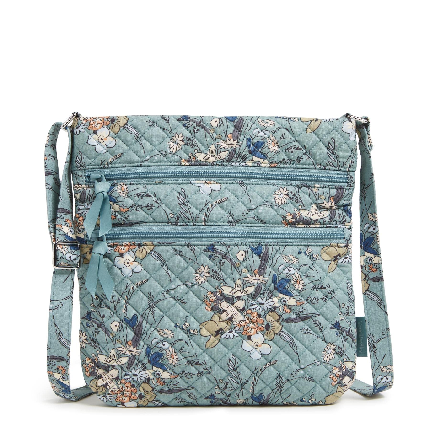Vera Bradley Triple Zip Hipster Crossbody Purse, Cotton