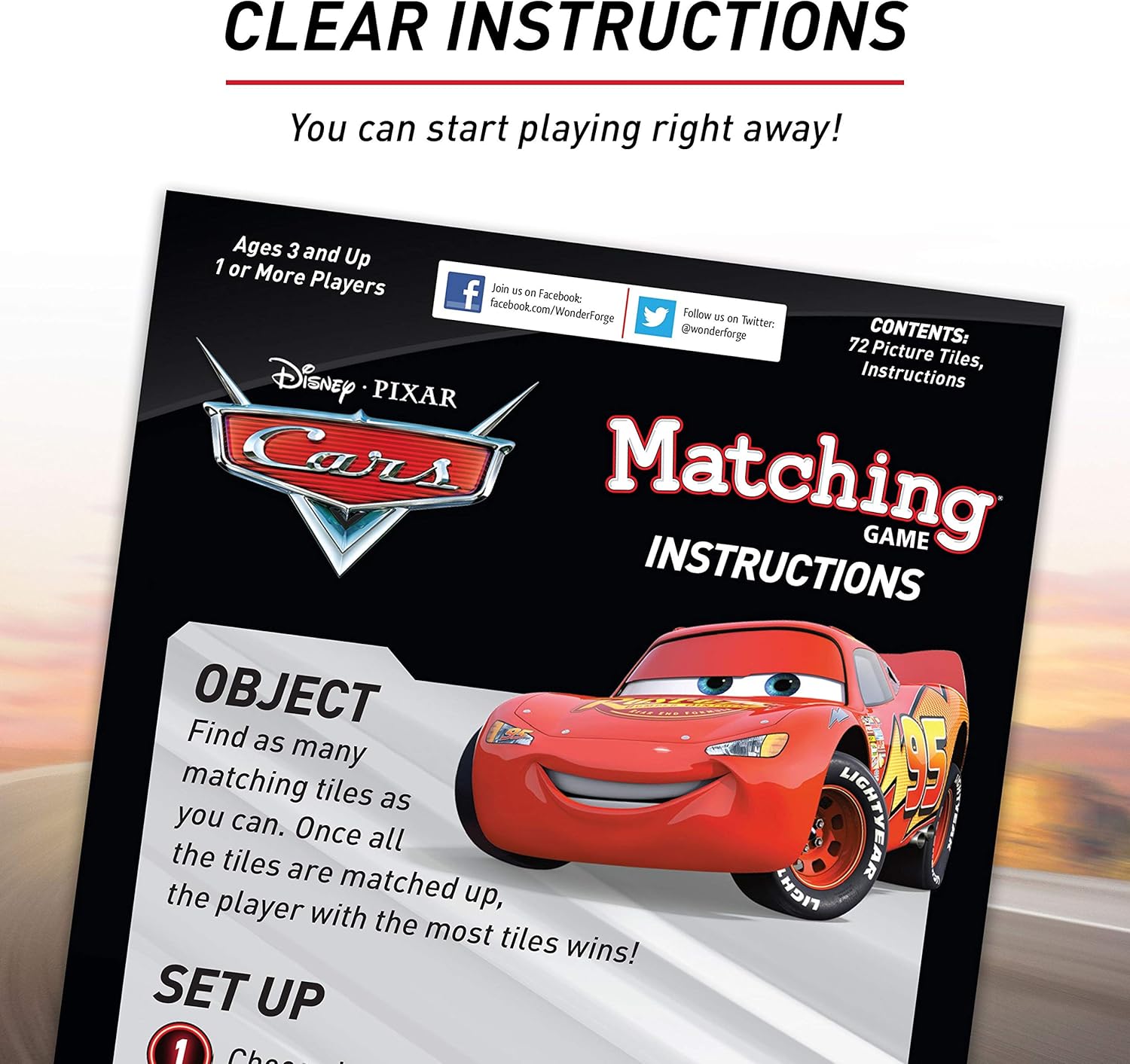 disney cars matching game