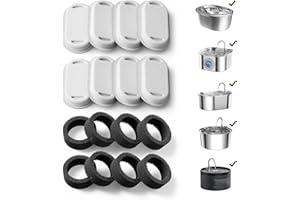 PETLIBRO 8 Packs Replacement Filters for Stainless Steel Cat Water Fountain PLWF003 & PLWF006, 4 Months Set of Replacement Filters fot Pet Water Fountain Stainless Steel
