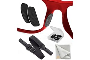 SIGONNA Eye Glasses Nose Grip Non Slip - 1 mm Ultra Thin Eyeglass Nose Pads Anti Slip - Silicone Nose Pads Glasses Anti-Slip - Sunglass Nose Bridge Pads Glasses - 6 Pairs (Black) - 1mm x 7mm x 16mm