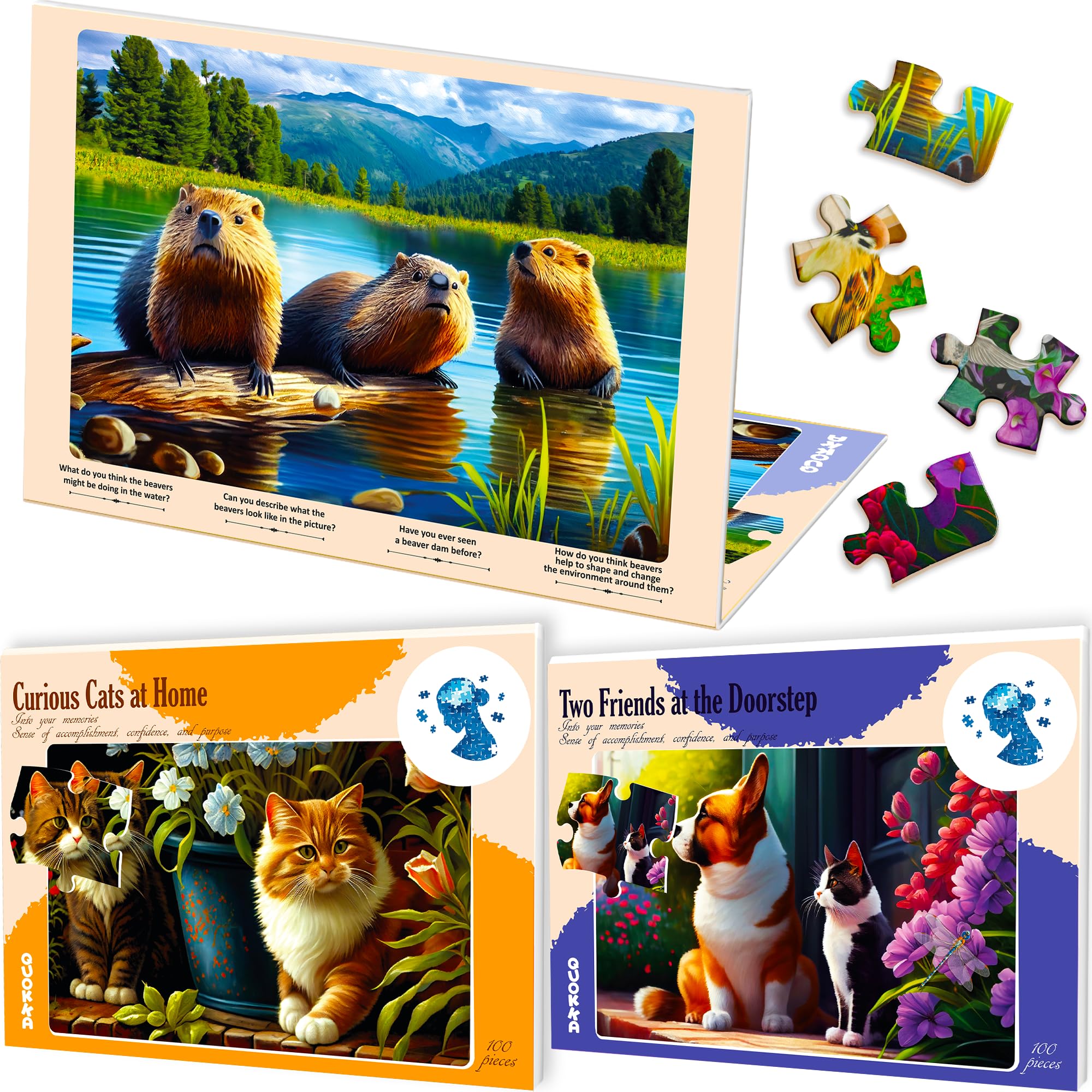 Quokka 100 piece dementia activities for adults 3 set dementia