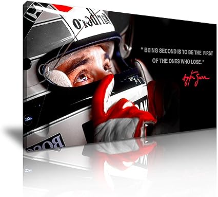 Ayrton Senna Quote Canvas F1 Icon Canvas Wall Art Piccture Print 60x30cm Amazon Co Uk Kitchen Home