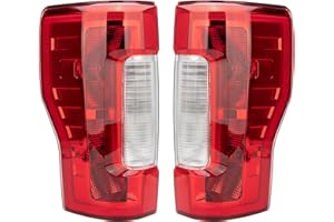 MIKAFEX Tail Light Assembly Compatible With 2017-2019 Ford F-250 F-350 Super Duty Driver and Passenger Side Rear Brake Lamps Replacement Taillights (without Blind Spot) (without LED)