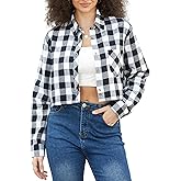 SANGTREE Womens and Girls Long Sleeve Flannel Shirt Casual Button Down Plaid Shirts, 3 Months - Adult 2XL