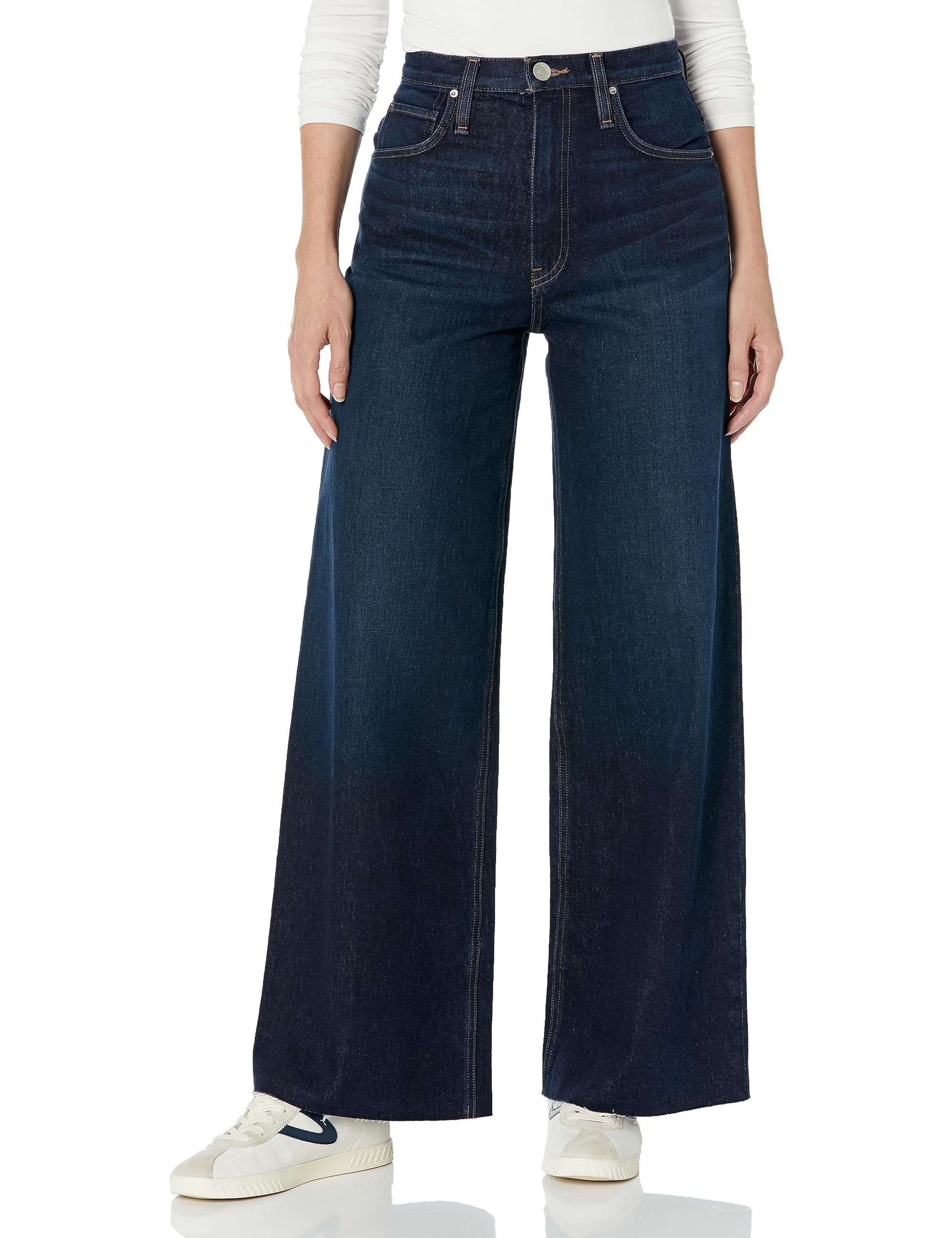 HUDSON Jeans Women’s James High Rise Wide Leg Jean, Abyss, 24