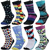 Falari Men Colorful Funny Novelty Crazy Combed Casual Dress Socks & Argyle Socks