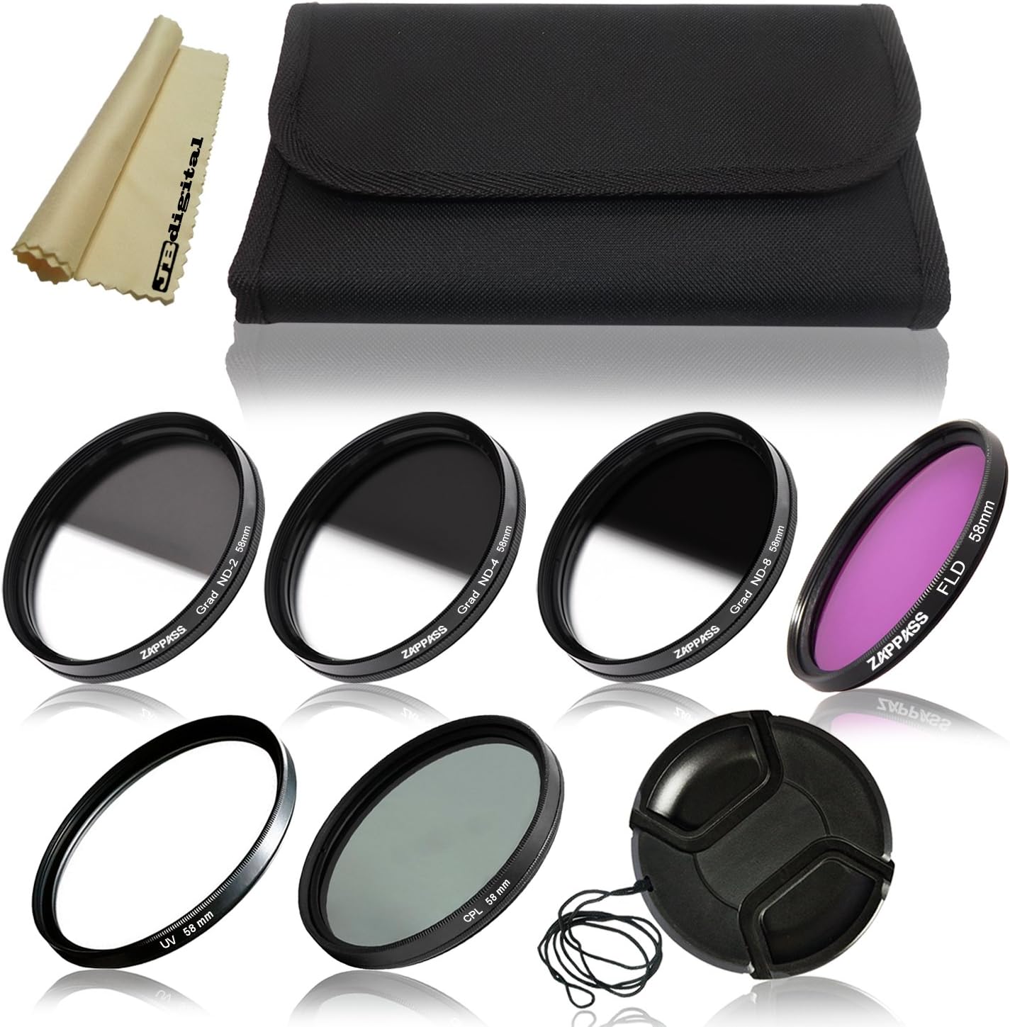 58MM Professional Lens Filter Accessory Kit for CANON