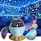 Dinosaur Egg Night Light Toys 2-in-1 Dino & Star