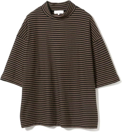 ビーミング ライフストア By ビームス Tシャツ B Ming By Beams ボーダー ドロップショルダー モックネック Tシャツ メンズ